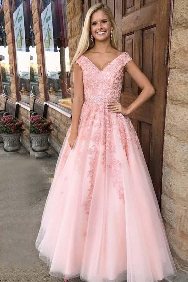 light pink ball dress